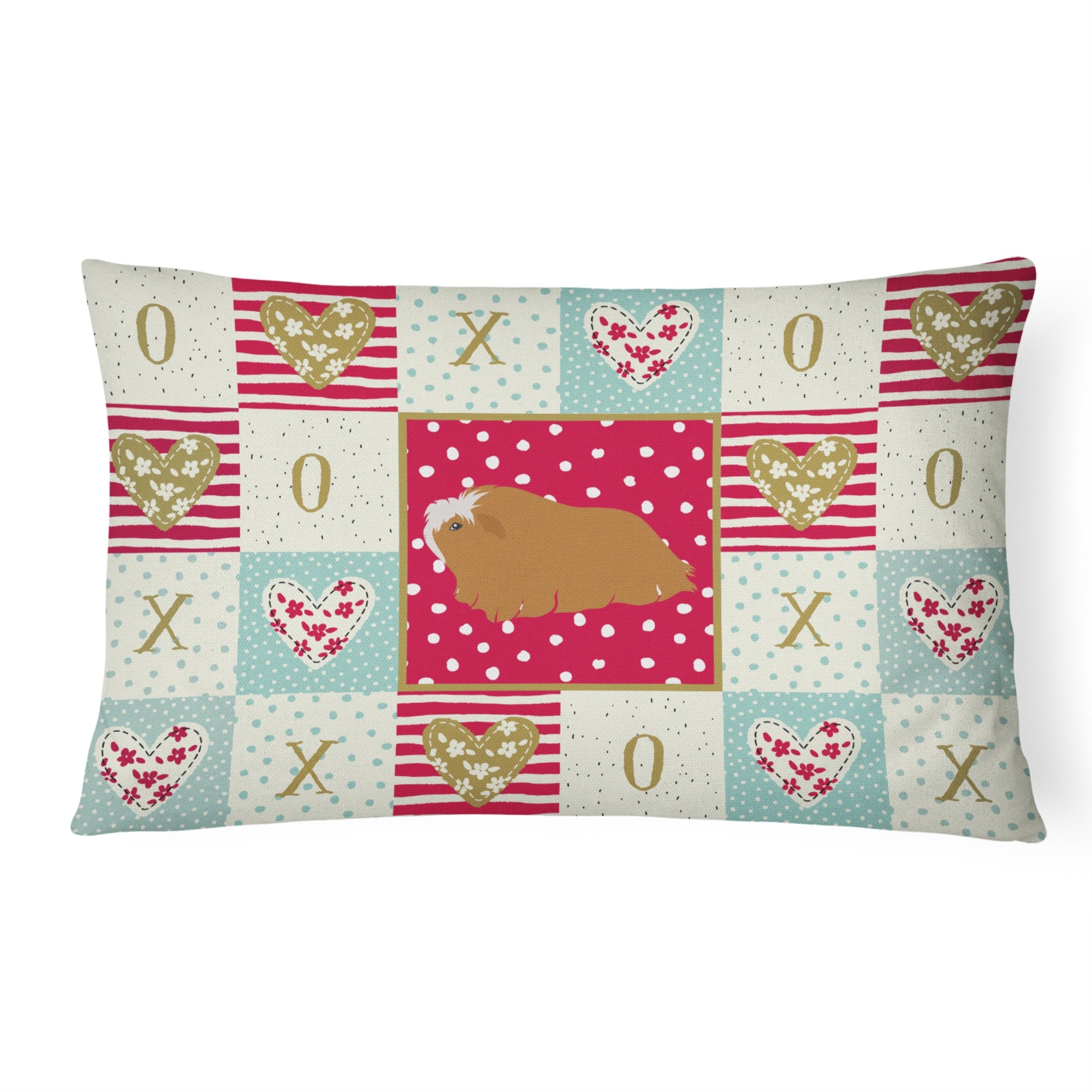 Peruvian Guinea Pig Love Canvas Fabric Decorative Pillow